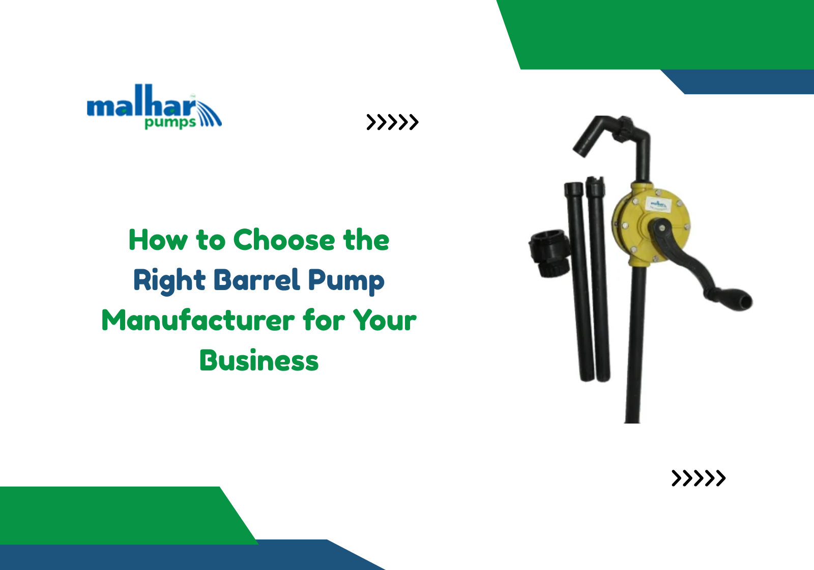 Barrel Pump Manufacturer for Your Business